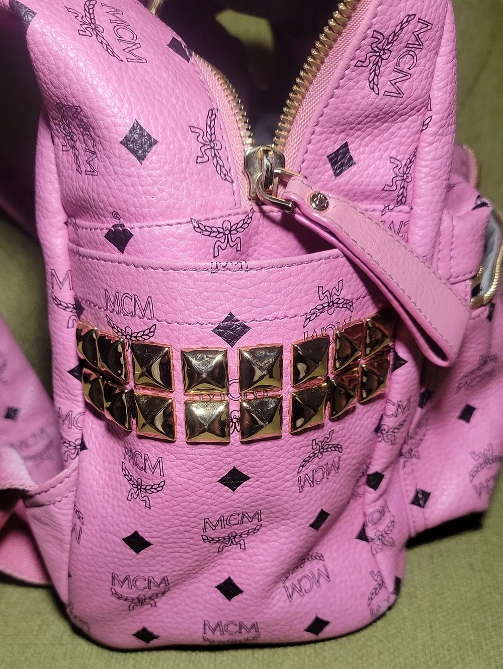 MCM Studdard  Pink Backpack
